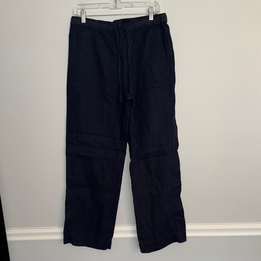 Orvis medium navy blue linen pants